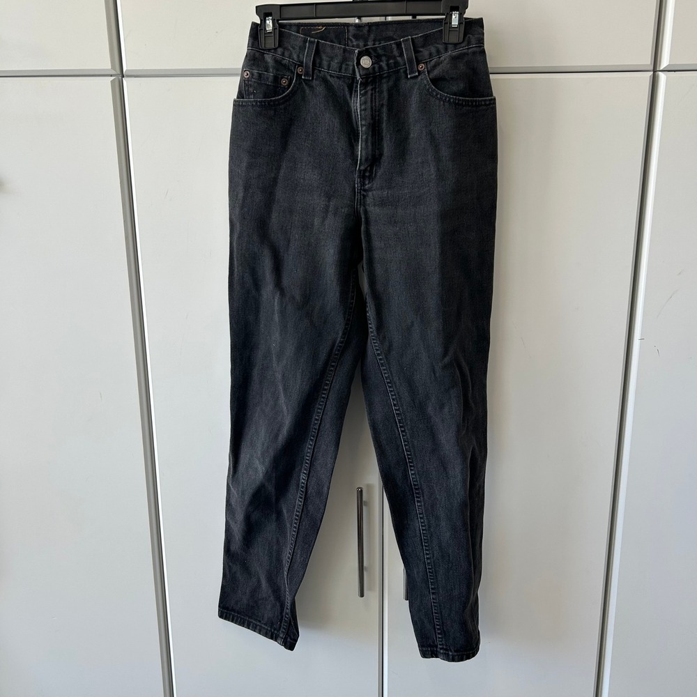 Levis 550 Relaxed Fit Tapered Leg Jeans Black Vintage USA Made 6 MIS M 512-0601